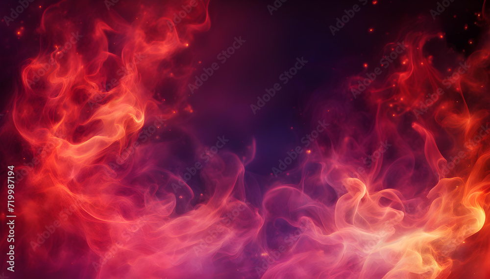 Abstract fantasy red fire and smoke colorful background 