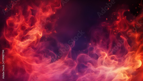 Abstract fantasy red fire and smoke colorful background 