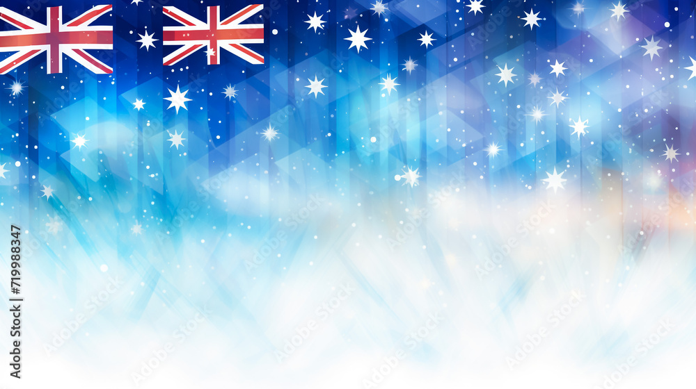 Australia flag of silk and world map-3D illustration