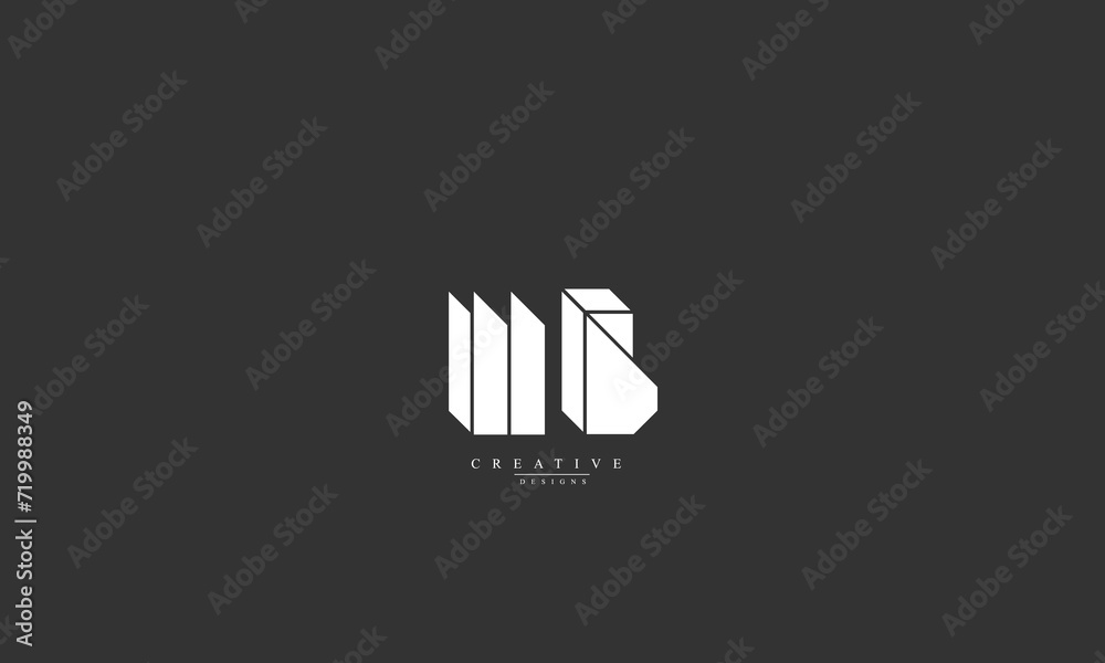 Alphabet letters Initials Monogram logo WB BW W B Alphabet letters Initials Monogram logo WB BW W B