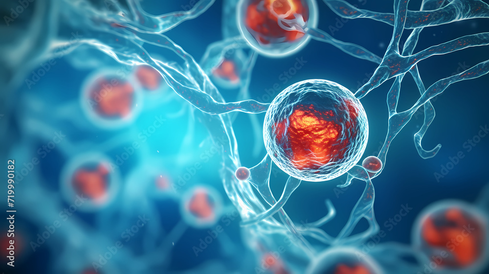 Cell background, virus cells, medical research background Cell background, virus cells, medical research background