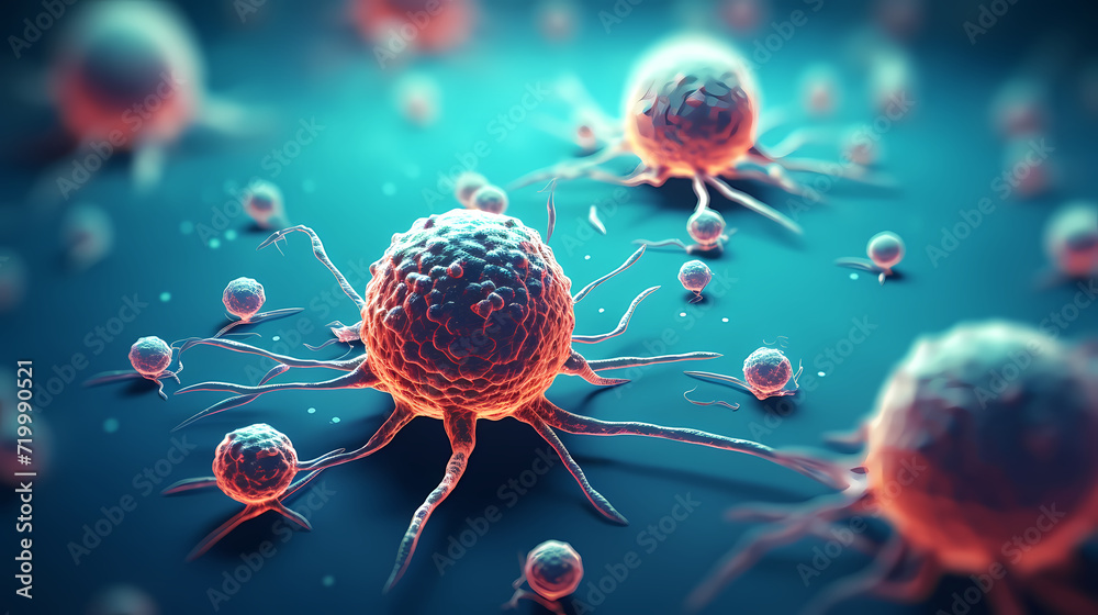 Cell background, virus cells, medical research background Cell background, virus cells, medical research background