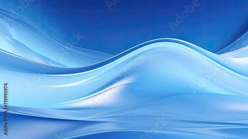 Blue Waves Transparent Abstract Background, Generative AI