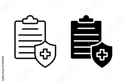 Health insurance icon vector icon set. Healthcare symbol