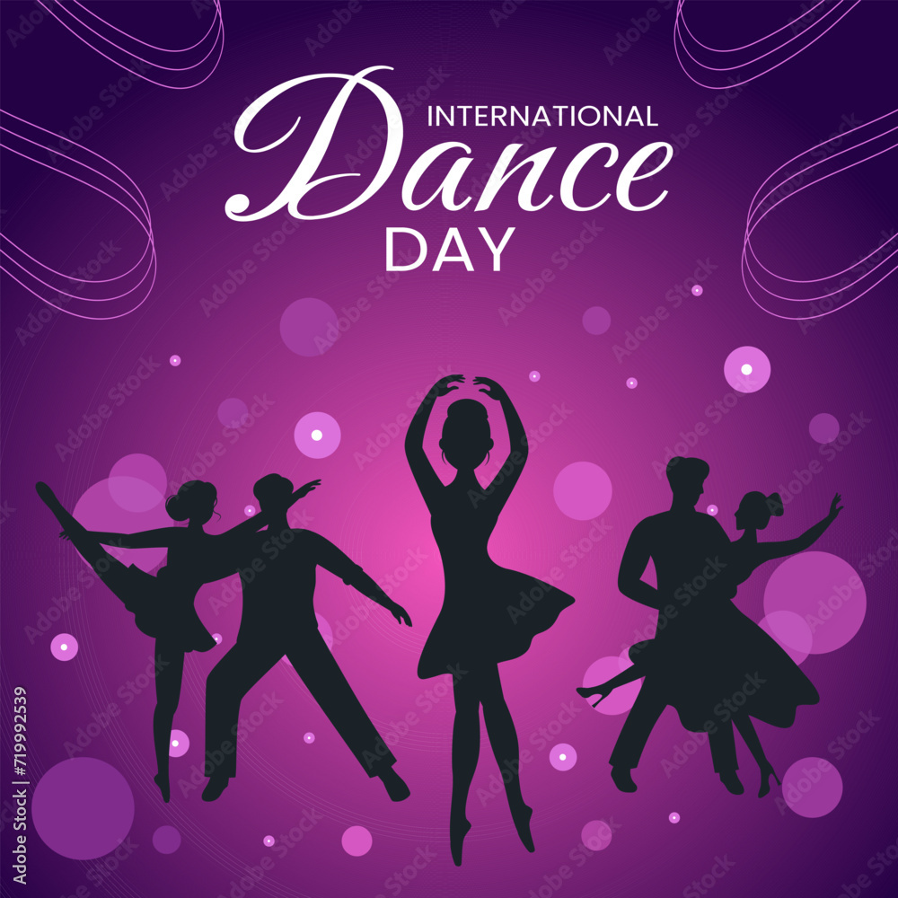 Dance Day Social Media Illustration Flat Cartoon Hand Drawn Templates Background Dance Day Social Media Illustration Flat Cartoon Hand Drawn Templates Background