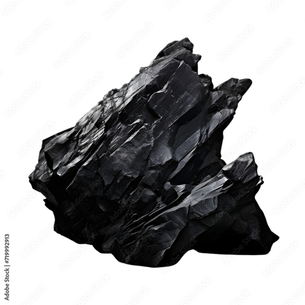 black rock on transparent background PNG image