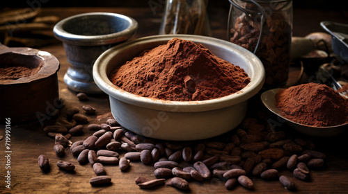 Dark chocolate cacao powder