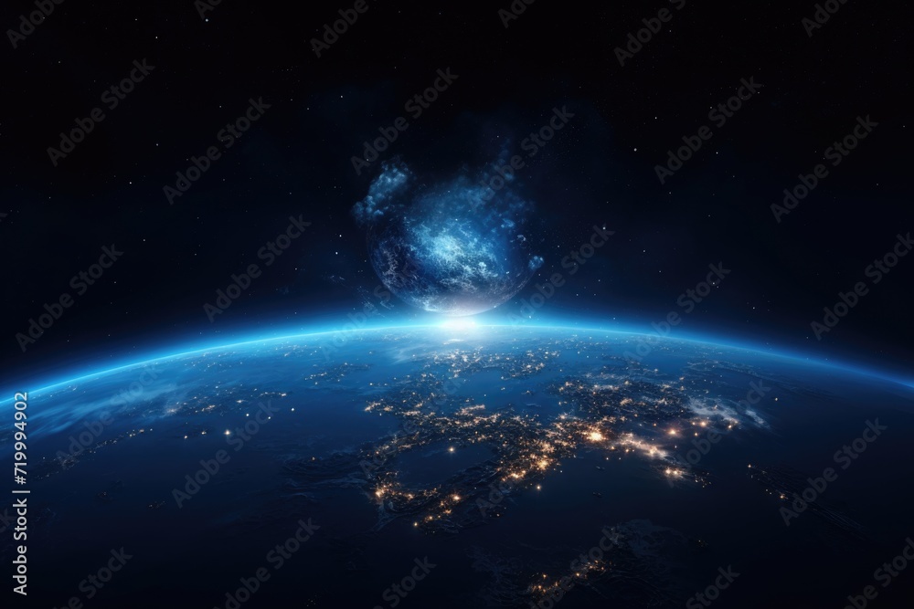Fototapeta premium Cosmic Event Over Earth