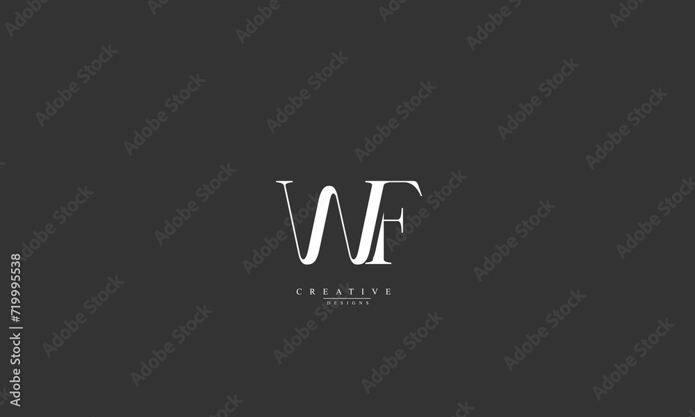 Alphabet letters Initials Monogram logo WF FW W F Alphabet letters Initials Monogram logo WF FW W F