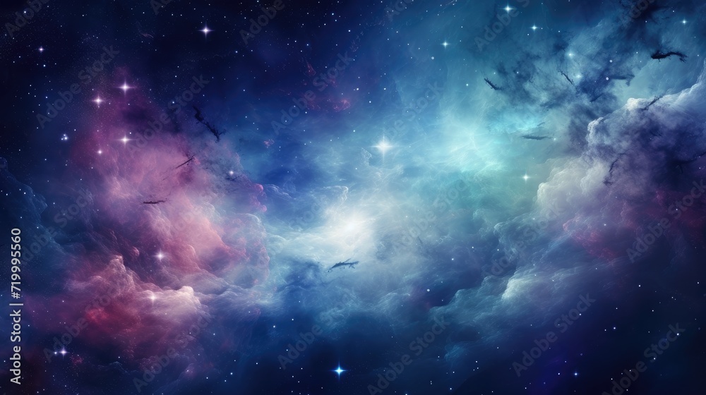 Naklejka premium Cosmic Components within Abstract Nebulaic Space