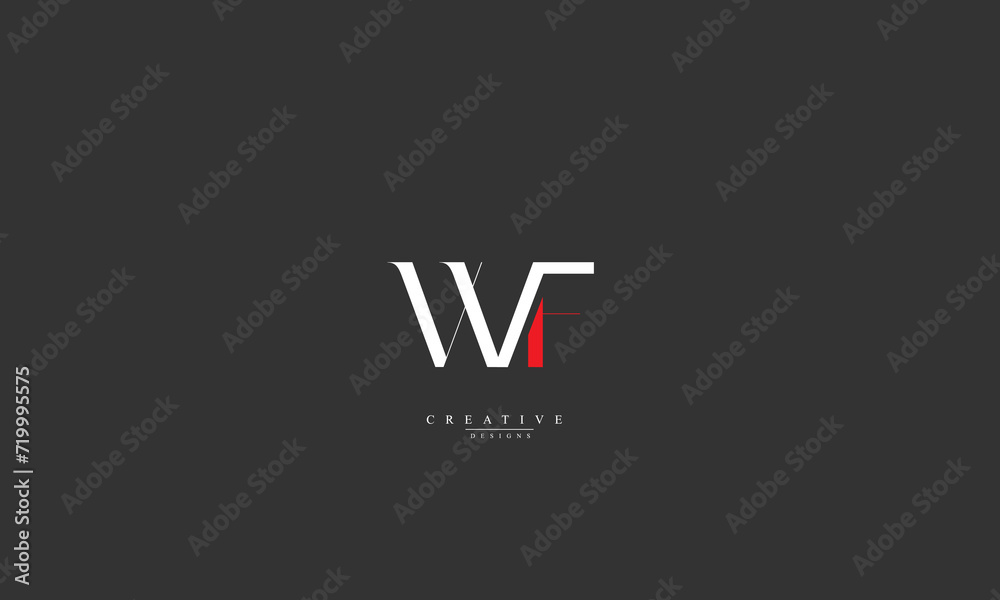 Alphabet letters Initials Monogram logo WF FW W F Alphabet letters Initials Monogram logo WF FW W F