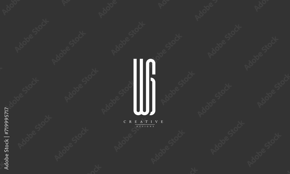 Alphabet letters Initials Monogram logo WG GW W G Alphabet letters Initials Monogram logo WG GW W G