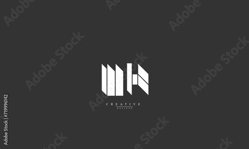 Alphabet letters Initials Monogram logo WH HW W H