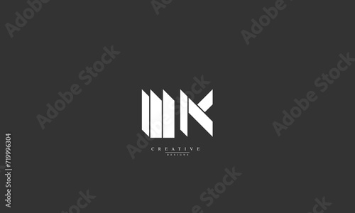 Alphabet letters Initials Monogram logo WK KW W K