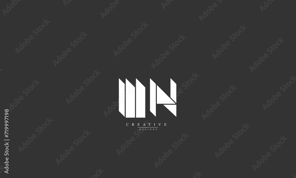 Alphabet letters Initials Monogram logo WN NW W N