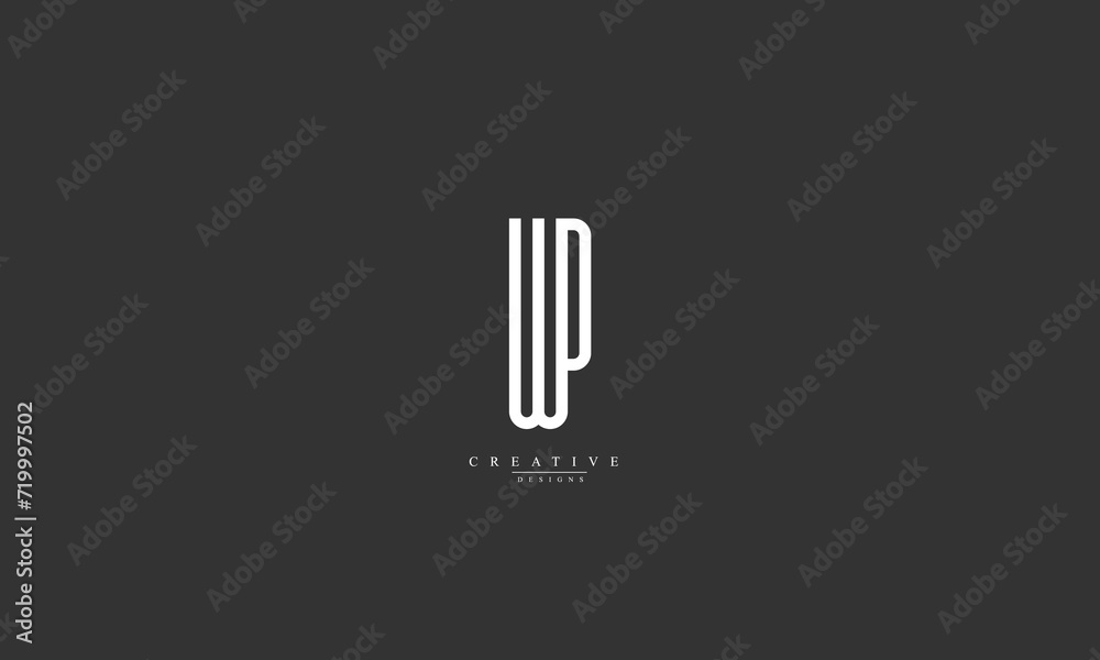 Alphabet letters Initials Monogram logo WP PW W P Alphabet letters Initials Monogram logo WP PW W P