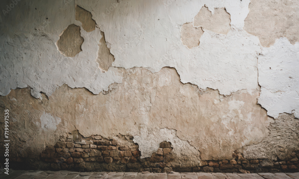 危険な香りのする崩れかけた古い壁  Old crumbling walls with dangerous atmosphere