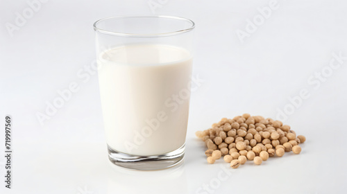 Glass of vegan soy milk