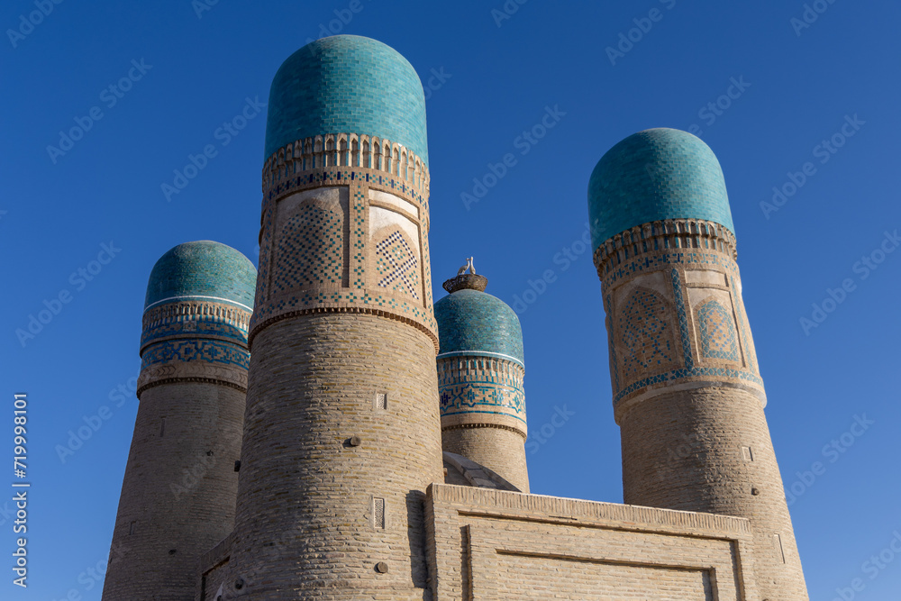 Bukhara, Uzbekistan - 12/28/2023: Chor Minor