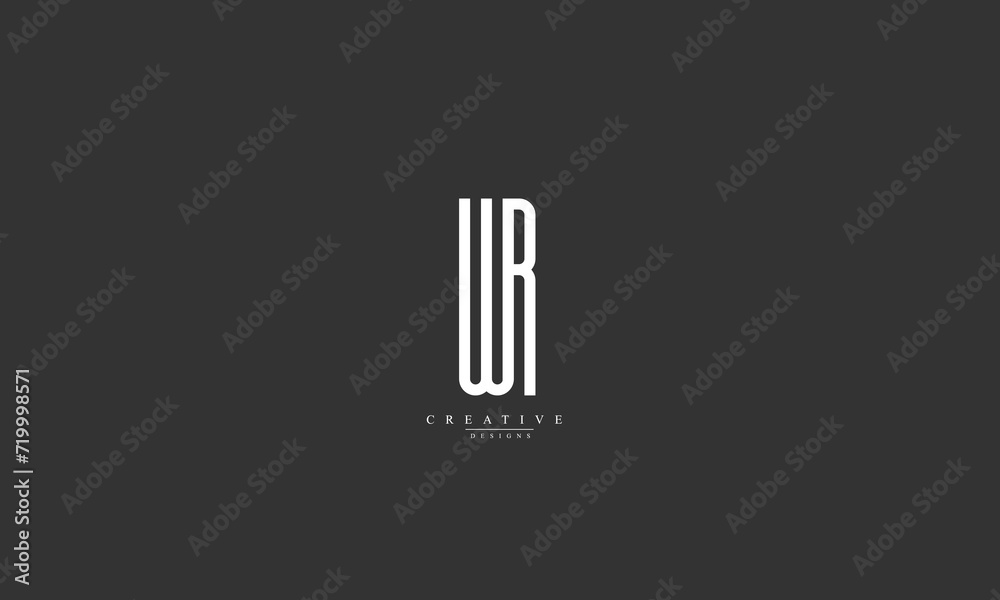 Alphabet letters Initials Monogram logo WR RW W R Alphabet letters Initials Monogram logo WR RW W R