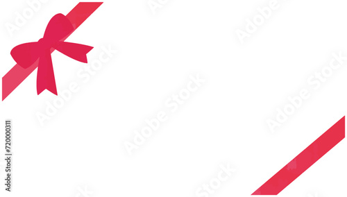 ギフト風リボン飾りの背景フレーム