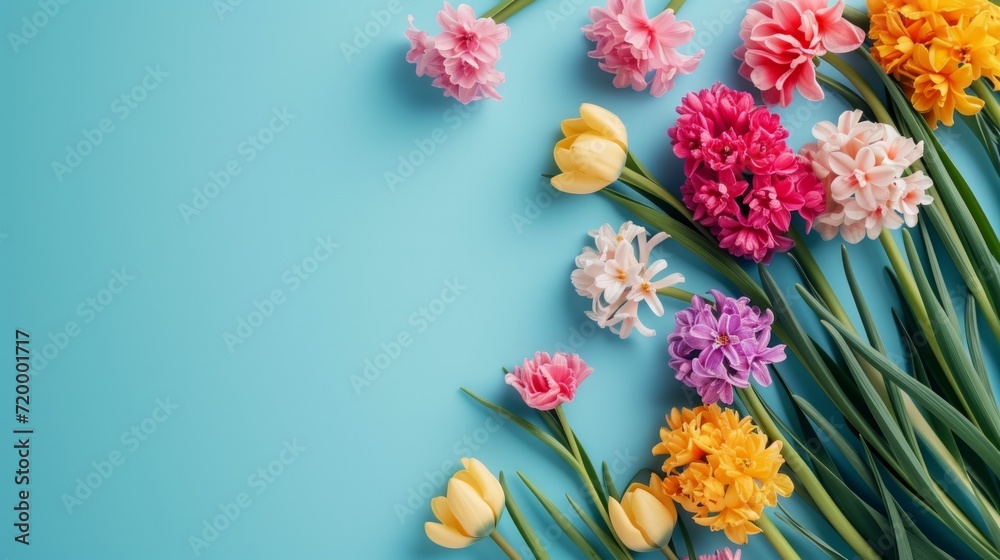 minimalist vivid advertisment spring background with copy space