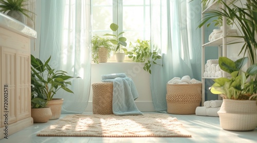 Home cleaning ads spotlight serene living environments achieved through thorough, efficient cleaning solutions © olegganko