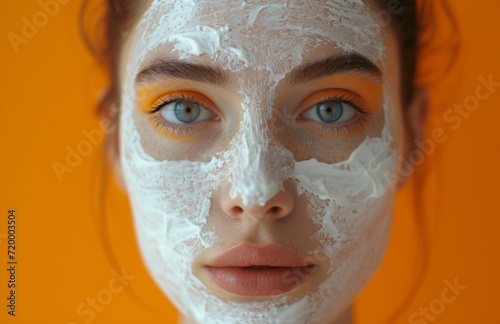 girl applying moisturizing cream on face makeup