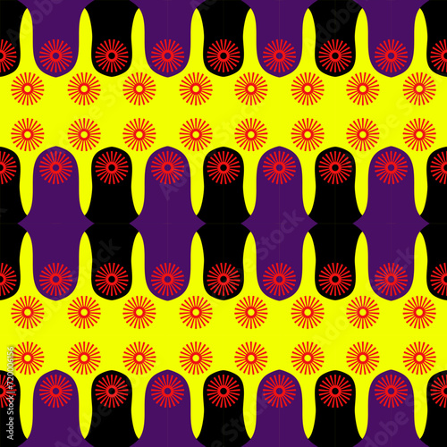 vector illustration of a seamless pattern with colorful splashes. Pattern for textile, card, decor, wallpaper.