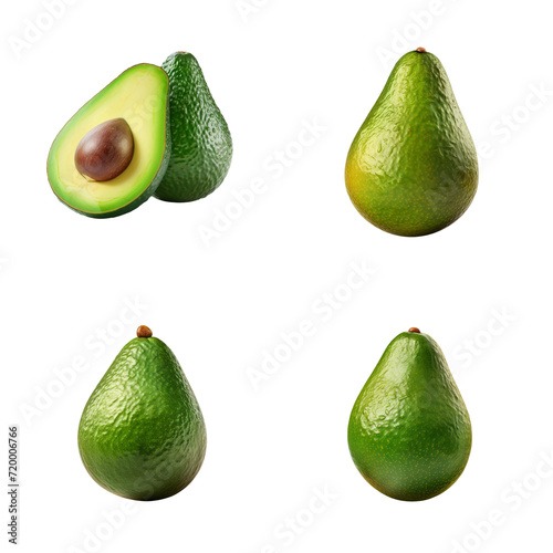 Avocado clip art set