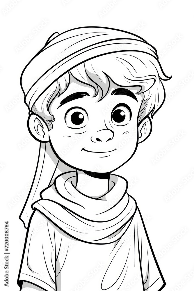 Coloring page muslim boy Coloring page muslim boy