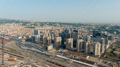 Naples, Italy. Centro direzionale is a business district in Naples, Italy, close to Naples Central Station, Aerial View