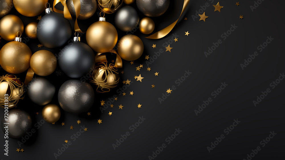 Luxurious Christmas balls on glowing bokeh background, Christmas and New Year minimalistic background Luxurious Christmas balls on glowing bokeh background, Christmas and New Year minimalistic background