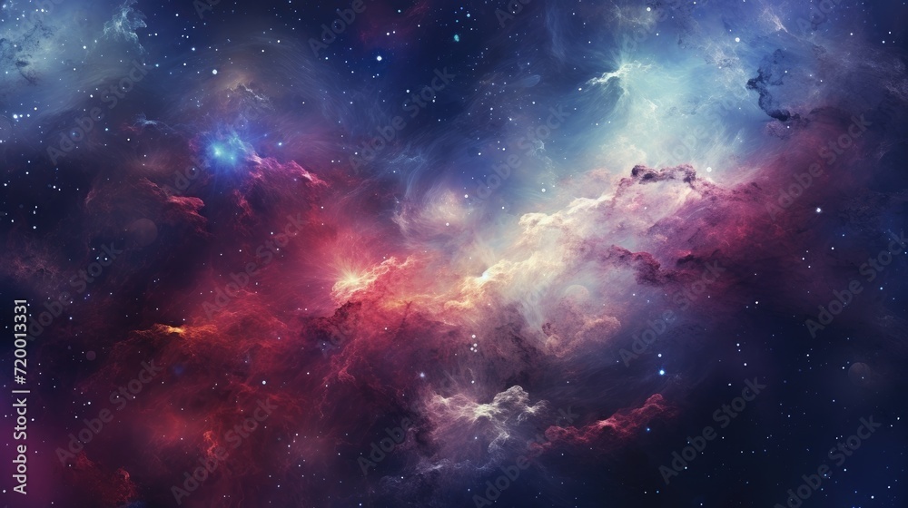 Fototapeta premium Celestial Aspects in Abstract Space Nebula