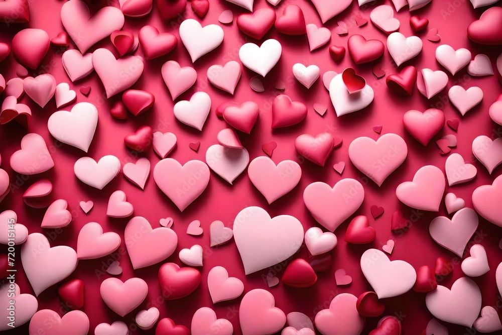 An HD capture of a Valentine's Day holiday backdrop, featuring an adorable array of pink hearts forming a seamless pattern. An HD capture of a Valentine's Day holiday backdrop, featuring an adorable array of pink hearts forming a seamless pattern.