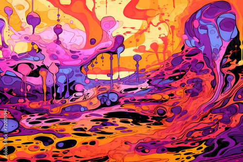 Vibrant colorful abstract p...
