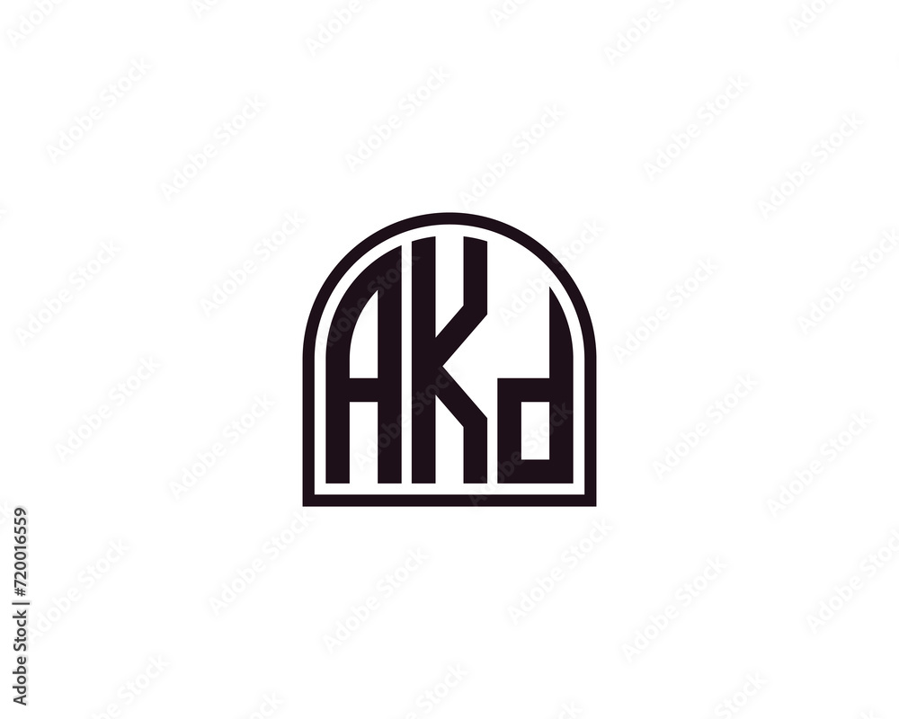 AKD logo design vector template