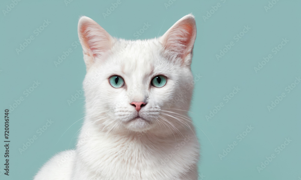 Fototapeta premium Fantasy Illustration of a cat. Digital art style wallpaper background.