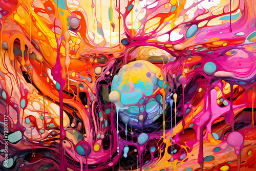 Vibrant colorful abstract p...