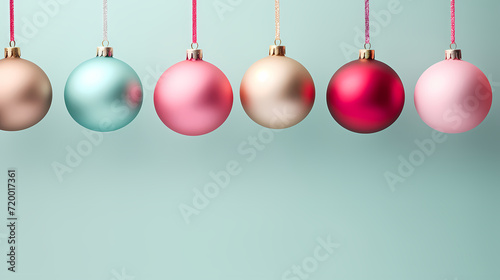 Christmas ball background, Christmas and New Year holidays concept with copy space for text