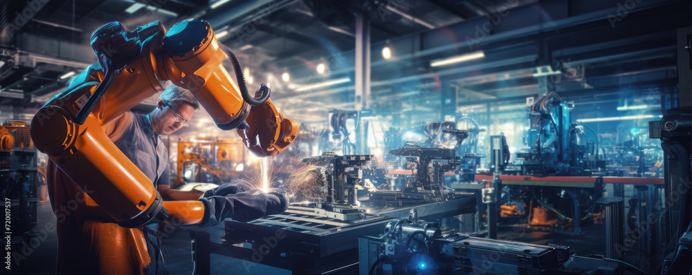 Working robotic machines. generative ai Working robotic machines. generative ai