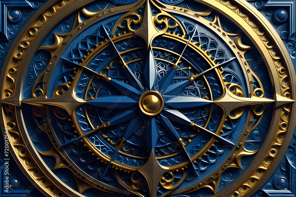 Obraz premium Abstract geometric patterns. majolica inspired intricate artwork with golden ratio.