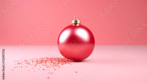 Christmas ball background, Christmas and New Year holidays concept with copy space for text