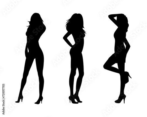 woman fashion modeling silhouette