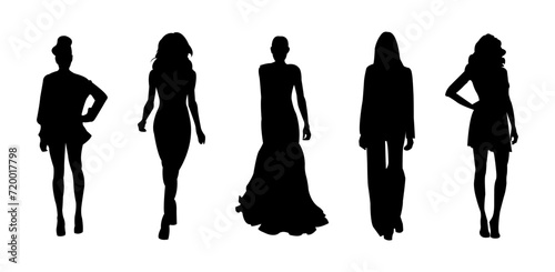 woman fashion modeling silhouette
