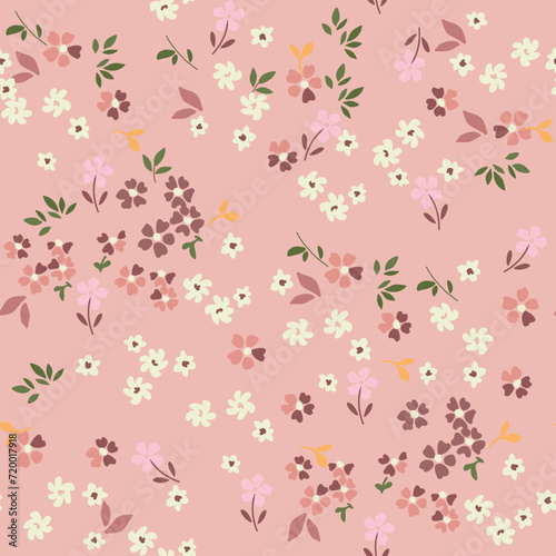 seamless, spaced out, floral pattern, flowers in bunches, clusters