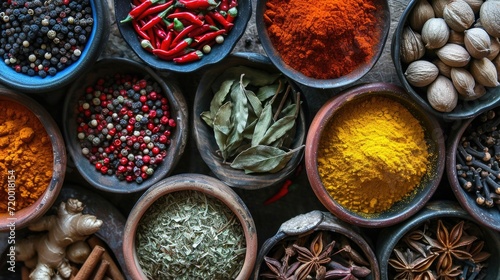 Spices for Flavorful Cooking. Vibrant and Diverse Array