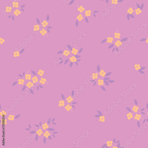 seamless, spaced out, floral pattern, flowers in bunches, clusters