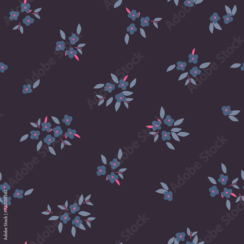 seamless, spaced out, floral pattern, flowers in bunches, clusters