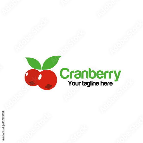 Cranberry. Logo template. Vector illustration